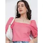 Women's Square Neck Puff Sleeve Top